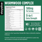 STAY ALIVE Wormwood Black Walnut Clove Cleanse Extract, 11-in-1 Extra Strength Complex, 120 Pills, Herbal Supplement for Adults, Vegan, Non-GMO & Gluten Free Sweet Wormwood Capsules