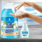 Bastion Blue Breeze Antibacterial Foaming Hand Soap Bulk Refill – 1 Gallon (128 oz) Rich Lather, Moisturizing Formula – Washes Away Germs & Bacteria – Refreshing Clean Scent for Foaming Dispensers