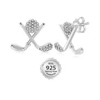 SmileBelle Sterling Silver Golf Earrings for Women Golfer Gifts Accessories