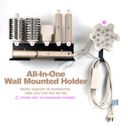 Hair Dryer Holder for Shark Flex Style, Wall Mount Holder Compatible with Shark FlexStyle, Curling Wand Organizer, Rack with Cord Hanger for Accessories Curlers Brushes Diffuser and Attachments