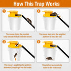 3pc Bucket Mouse Trap - Mouse Traps Indoor for Home - ABS Material