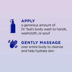 Dr Teal's Body Wash with Pure Epsom Salt, Sleep Blend with Melatonin, 24 fl oz (Pack of 4)