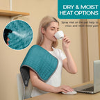 Electric Heating Pad for Back Pain Relief, Large Heating Pads for Body Muscle Pain Cramps Relief, 6 Heating & 4 Timer Setting, Machine Washable, Gift for Grandparents(17'' x 33'')
