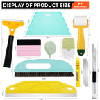 WRAPXPERT Peel and Stick Wallpaper Tools,Wallpaper Smoothing Tool Kit with Smoother,Edge Guider,Paste Brush for Backsplash Tile,Contact Paper