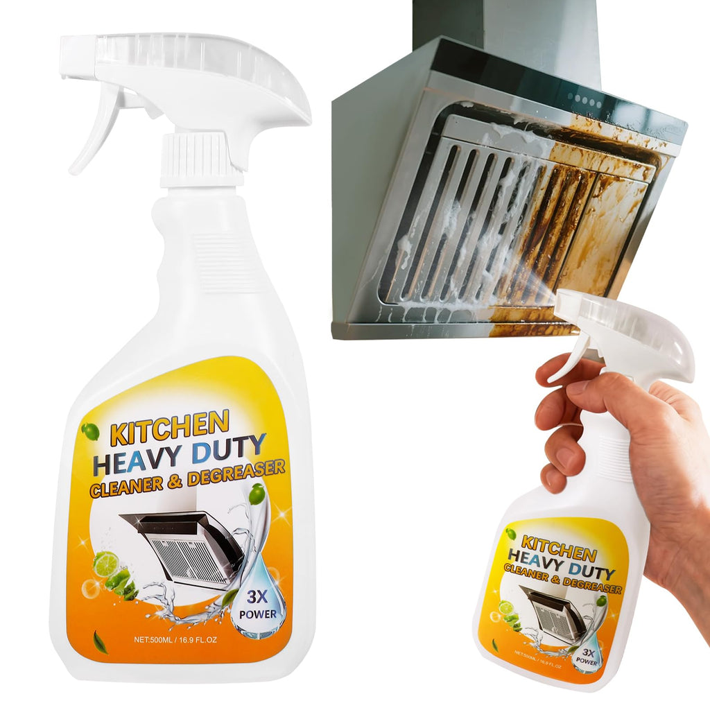 FAVIRZCE Clean Up Kitchen Oil Stains Spray: Foam Cleaner Spray Cuts Through Baked-On Grease on Ovens Stove Tops Grills - Heavy Duty Kitchen Degreaser & Cleaner for Multi-Surface Cookware & Countertop