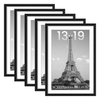 upsimples 13x19 Picture Frame, Gallery Wall Frames Set of 5, Black