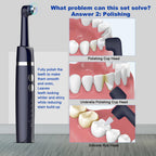 Tooth Polisher,Teeth Polishing Kit for Daily Cleaning,Polishing Then Whitening of Tooth (Professional Toothpaste Include),USB Rechargeable Dental Polisher with LED Light,6 Heads,5 Speed Modes