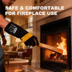 TOPDC Welding Gloves 16 Inches 932℉ Fire/Heat Resistant Leather Welding Gloves For Mig, Tig, Stick, Forge, BBQ, Grill, Fireplace, Wood Stove, Furnace, Oven, Animal Handling for Safe, Loving Pet Care