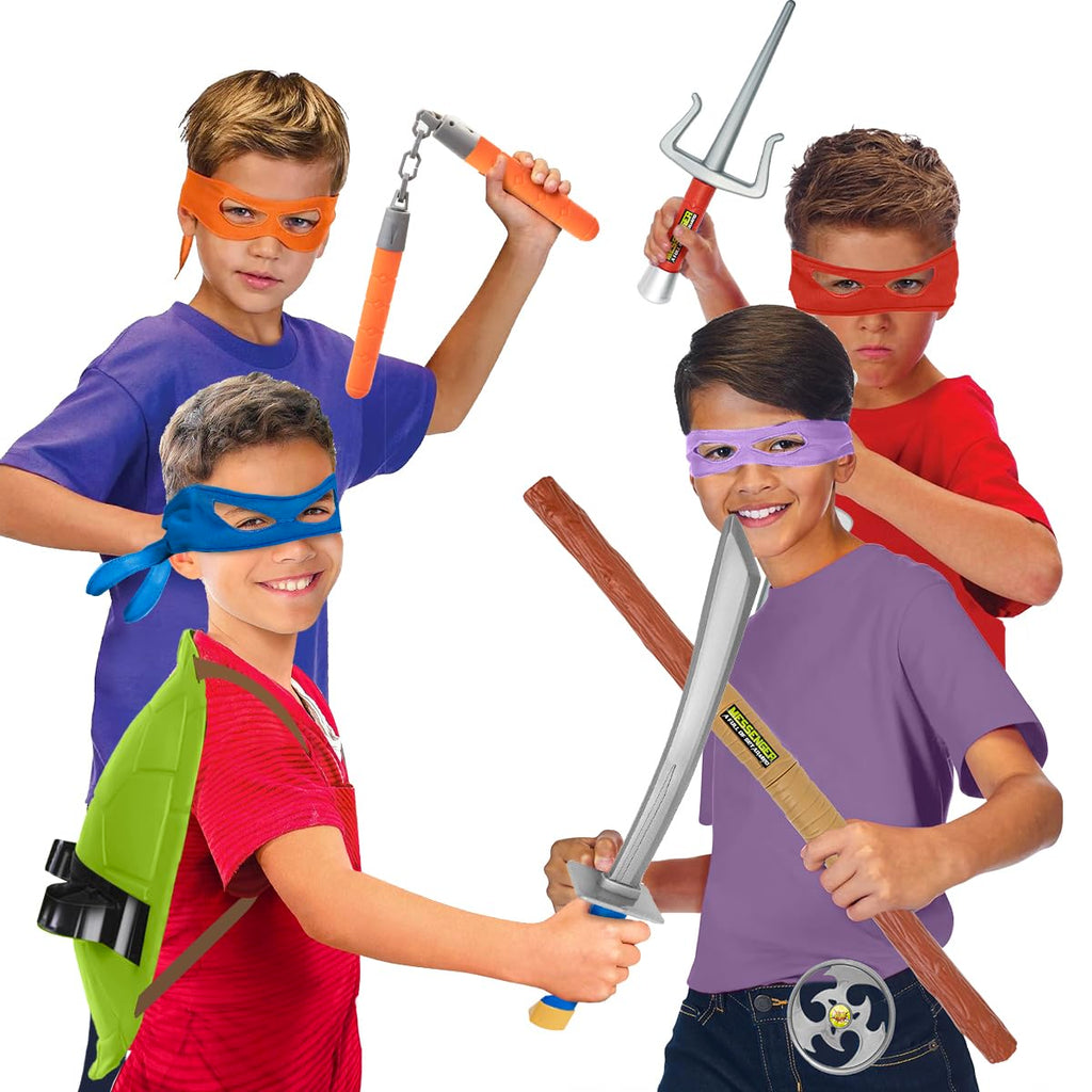 Avazera Turtle Shell Superhero Cosplay Costume props Weapon Mask Kid toys for birthday Halloween Christmases gifts