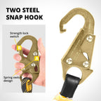 TRSMIMA Rope Harness Safety Lanyard：100ft Vertical Roofing Rope with Grab Snap Hooks Shock Absorber - Fall Protection Tree Climbing Line Kit Heavy Duty Roof Safety Equipment ANSI CE
