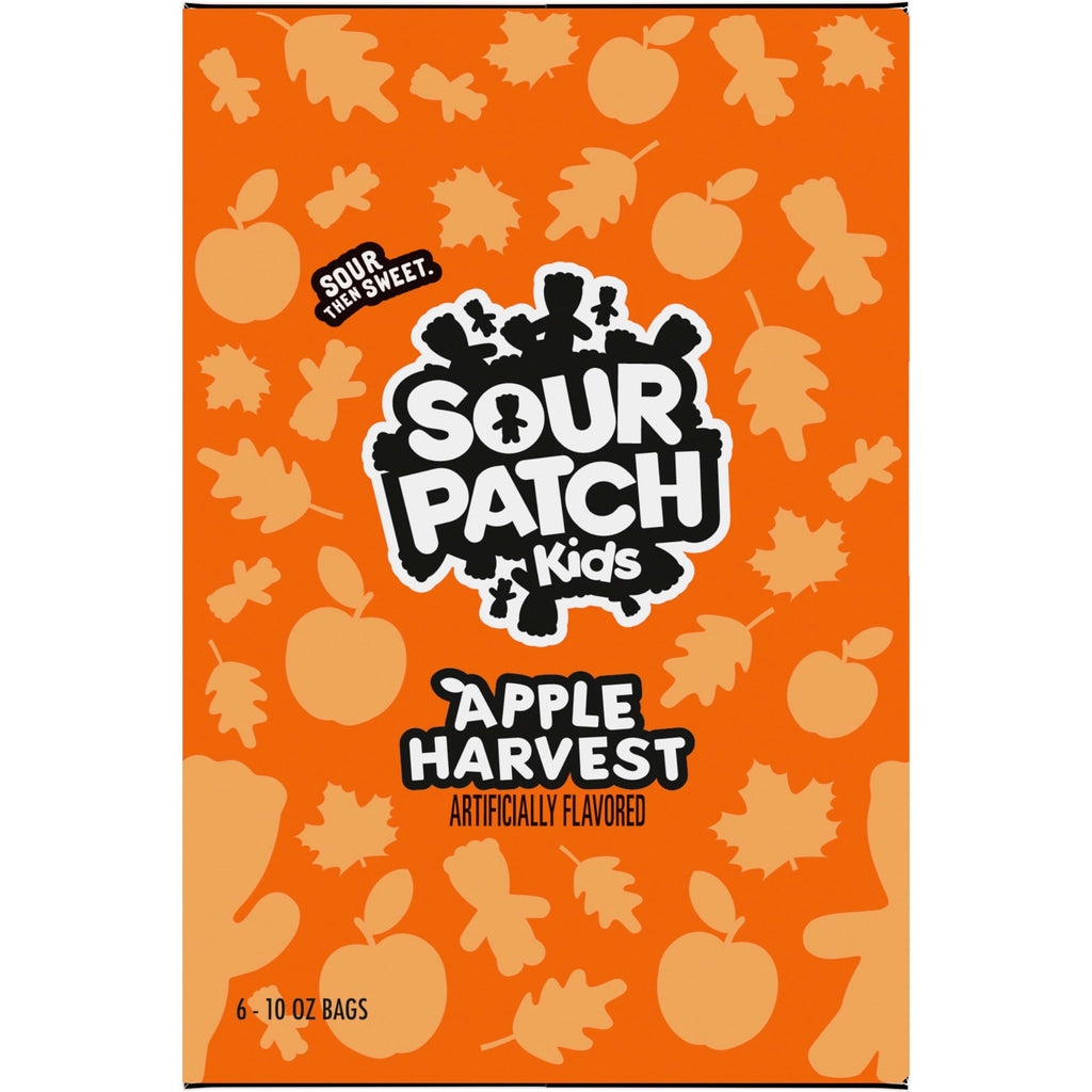 SOUR PATCH KIDS Apple Harvest Soft & Chewy Candy, Halloween Candy, 6 - 10 oz Bags
