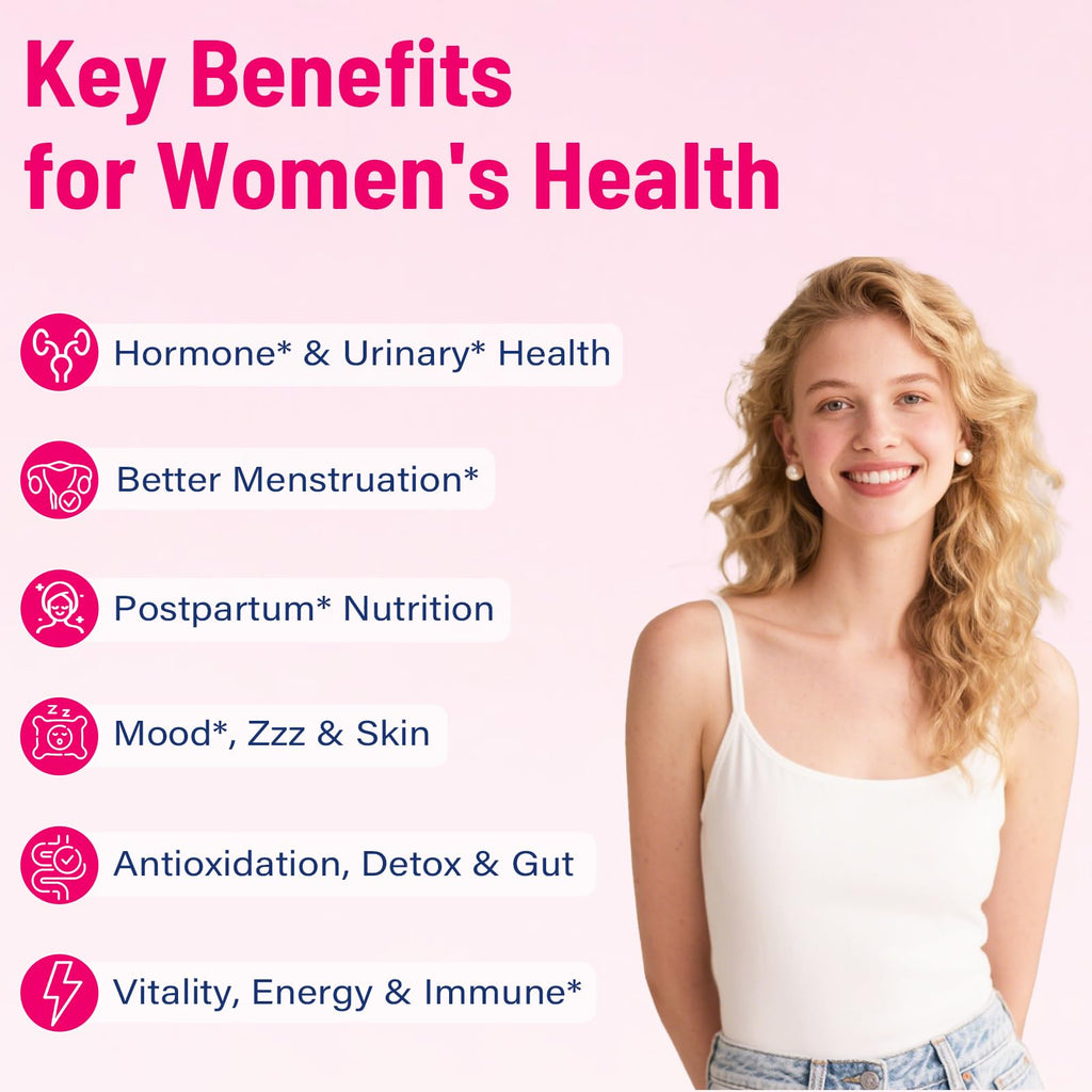 12-In-1 Beef Organ Supplement for Women - Beef Liver, Uterus, Kidney, Heart, Pancreas, 5 Vitamins & 2 Herbs, Hormone Balance, Menstruation, Energy, Immune - 100% Grass Fed, Pasture Raise - 120 Caps