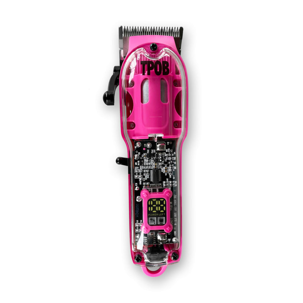 TPOB Slime 2 Barber Hair Clippers Trimmer Shaver Set for Men with Matte Green Case and X Fade Blade (Pink)