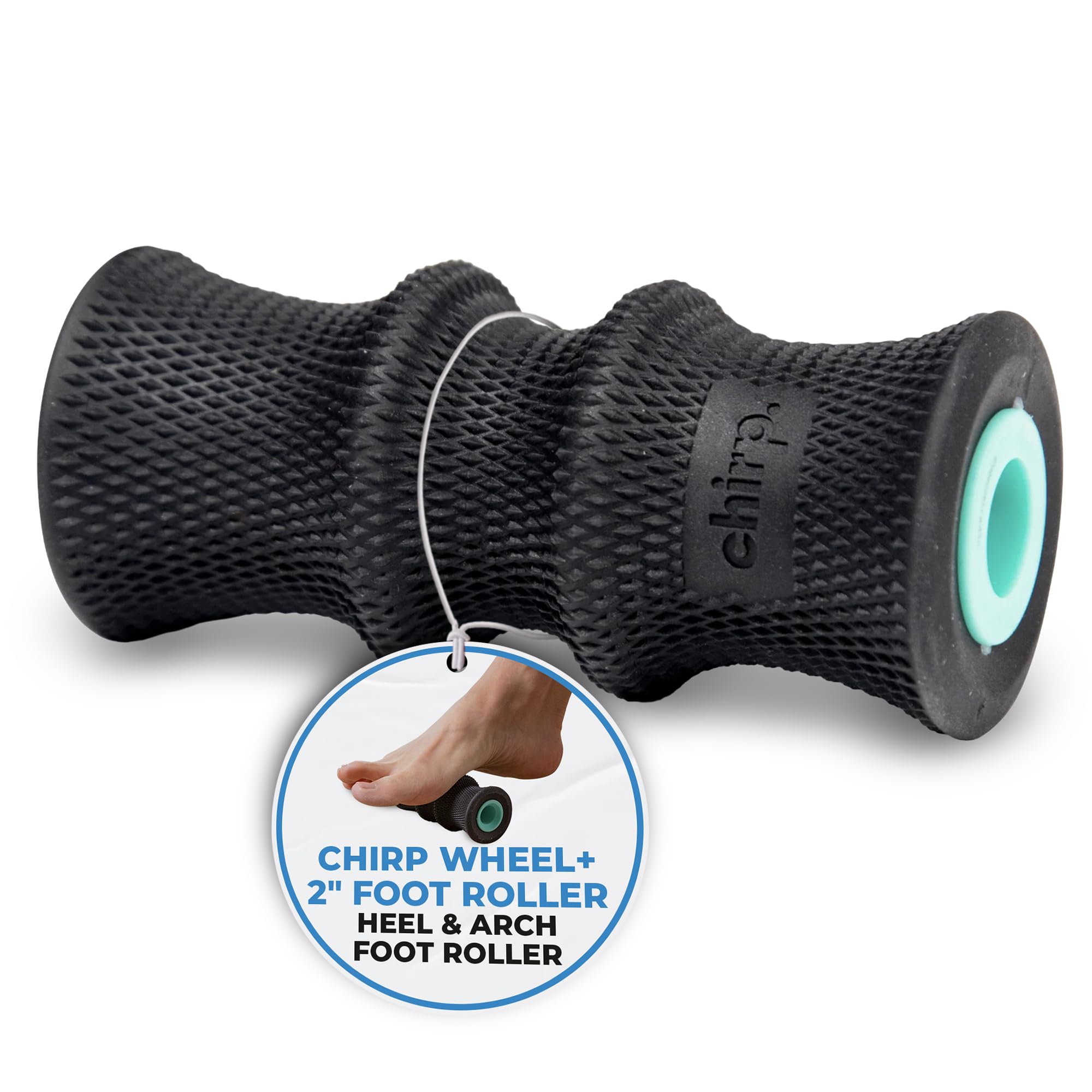 Chirp Wheel Foam Roller ��� Targeted Back & Neck Relief, Lumbar Spine Stretcher, Spinal Decompression Back Stretcher, Massage Roller with Density Foam for Physical Therapy, Supports 500lbs, 2-Inch Mint