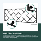 Giant Wall Trellis, 8 Foot Tall (96” high by 32” Wide), for Outdoor Climbing Plants, Sturdy Rectangular Shaped Metal Frame with Lattice Design