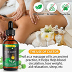 Uocasi Jamaican Black Castor Oil - 2Pack, 100% Pure and Organic, Cold Pressed in Glass Bottles for Hair Growth, Eyebrow Nourishment, and Skin Hydration, 4.04 Oz