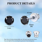 Limerencia Hypoallergenic G23 Implant Grade Titanium Screw Back Earrings