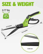 WORKPRO Grass Shears Handheld, Grass Clippers with 360 Degree Swivel Blades