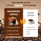 Mushroom Coffee | Enhanced Focus, Boosted Immunity, Improved Energy | 6 Adaptogenic Mushrooms: Cordyceps, Reishi, King Trumpet, Shiitake, Lion's Mane & Turkey Tail | 45 Servings