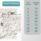 Sorbus 48 Sq. Ft. Wood Grain Floor Tiles Foam Mat EVA Interlocking Mats Tile 3/8-Inch Thick Flooring Wood Puzzle Exercise Mats w/Borders - Home Playroom Basement, Apartment, Trade Show, Baby, Dance