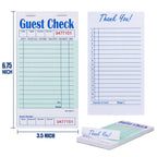 Batrical Guest Checks Server Note Pads 1000 Sheets Waitress Notepad for Restaurants (20 Books) 3.5" x 6.75" Per Ticket Book