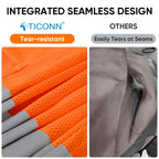 TICONN Reflective Safety Vest, High Visibility Vest with Reflective Strips for Men Women, Meets ANSI II (Orange/3XL, 4PK)