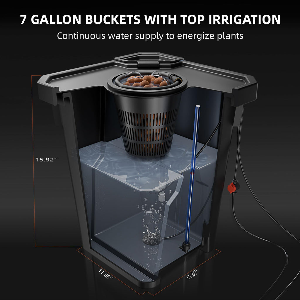 Spider Farmer DWC Hydroponics Growing System Kit 2 Buckets for Indoor Plant