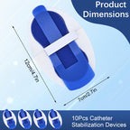 BeHerk Foley Catheter Stabilization Device, Self Adhesive Catheter Tube Urinary Leg Bag Holder Sticker, Catheter Supplies for PEG/G/Feeding Tube Holder Accessories, Pack of 10