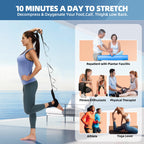 comness Foot and Calf Stretcher-Stretching Strap For Plantar Fasciitis, Heel Spurs, Foot Drop, Achilles Tendonitis & Hamstring. Yoga Foot & Leg Stretch Strap. (Black)