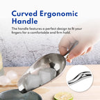 New Star Foodservice Restaurant Grade Stainless Steel Bar Ice Flour Utility Scoop, 12-Ounce