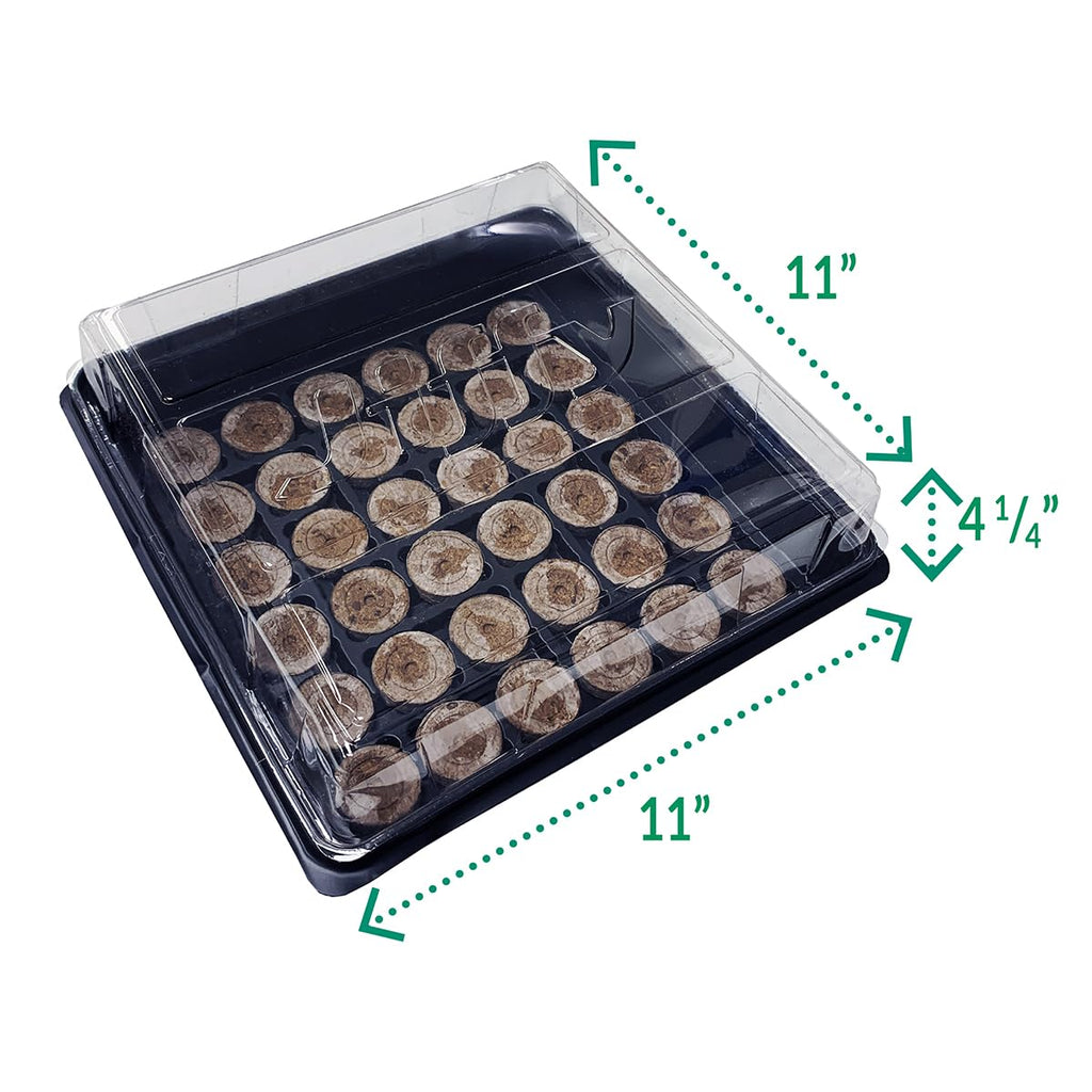 Jiffy Seed Starting Tray Kit - 36 Cell Germination Tray, Portable - 2 Pack, 72 Pellets - Plastic