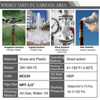Beduan Brass Electric Solenoid Valve, 1/2" 12V Air Valve Normally Colsed for Water Air Gas Fuel Oil