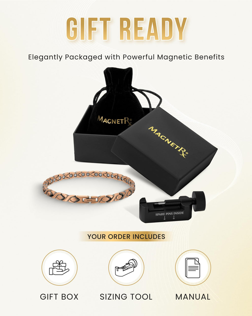 MagnetRX Copper Anklet for Women – Ultra Strength Magnetic Ankle Bracelets for Women – Effective Womens Copper Magnetic Ankle Bracelet (Women Anklet)