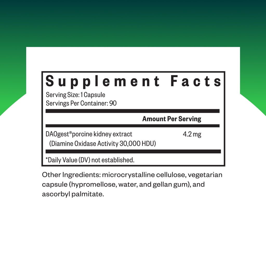 Seeking Health DAO Enzyme - Formerly Histamine Digest, DAO Enzyme Supplement for Histamine Food Intolerance, Supports Digestive Health, Upset Stomach (90 Capsules)*