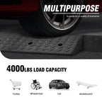 DNA Motoring 1pcs 5.7" Rise Rubber Curb Ramp Heavy Duty Loading Driveway Ramp Threshold Ramp 38.6" L x 14.8" W x 5.7" H for Loading Dock, Warehouse, Wheelchair, Motorcycles, Cars, TOOLS-00647