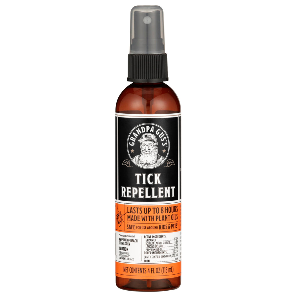 Grandpa Gus's Natural Tick and Mosquito Repellent Spray, DEET-Free, Plant-Based, Up to 8 Hours, Safe for Kids When Used as Directed, 4 oz 2 Pack