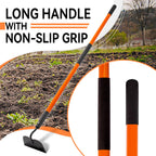 Nohovu Garden Hoe Tool, 58 Inches Hoe Garden Tool with Fiberglass Long Handle, Heavy Duty Garden Hoe for Weeding