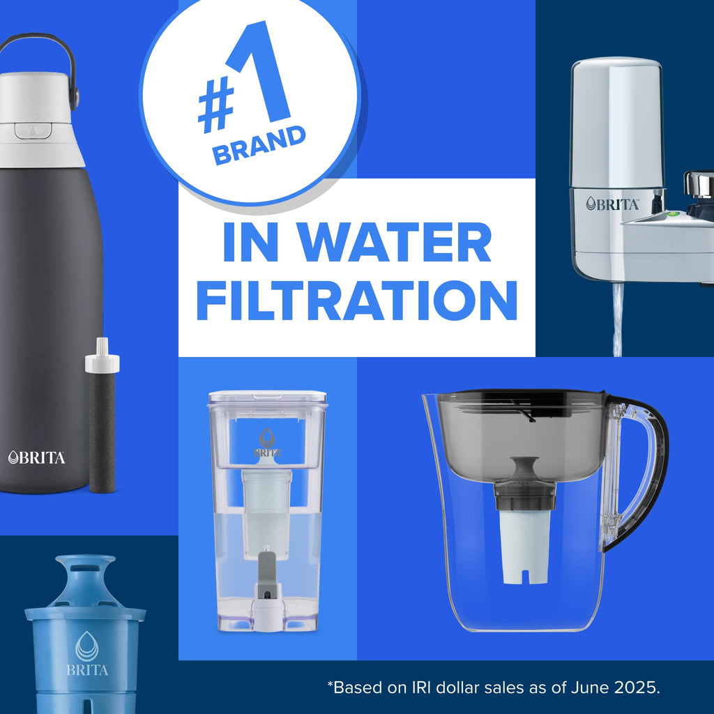 Brita Small 6-Cup Water Filter Pitcher, Includes 1 Filter, White