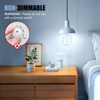 Brightown 6 Pack LED Edison Bulbs, 6W, Equivalent 60W, High Bright 5000K White,750 Lumens, Non-Dimmable, E26 Medium Base ST58 Antique Filament Bulbs with 83+ CRI for Ceiling Fan Bathroom Porch