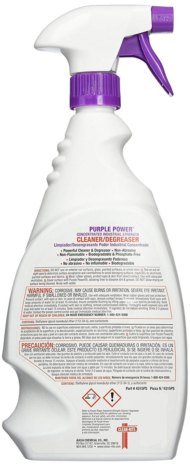 PURPLE POWER 4319PS Industrial Strength Cleaner and Degreaser - 40 oz. - 3 Pack