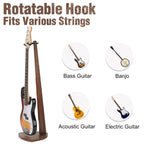 Musbeat Bass Guitar Stand, Electric Bass Stand for Studio, Living Room, Handcrafted Electric Bass Guitar Stand, Wood Guitar Stand Floor for Electric Guitar, Bass Guitar, Banjo, Guitar Gifts for Men