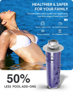 Replacement for Nature2 Duoclear 45 Mineral Cartridge W28002 for All DuoClear Fusion Soft Vision Pro Above Ground Inground System Pool System, Compatible with up to 45000 gallons Pool, W26002