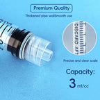 3mL Luer Lock Syringe (No Needle) - Sterile, Individually Wrapped - Pack of 30, Accurate Liquid Measurement, Leak-Proof Design
