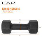 CAP Barbell 7 LB Neoprene Dumbbell Hand Weights - Pair | Black