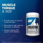 GAT SPORT Creatine Monohydrate Powder 1000 Grams, Strength, GLP1 Support, Brain Health, Anti-oxidant, Endurance, for Men & Women, 1 Kilo, Unflavored