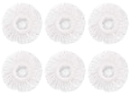 6 Pack Spin Mop Replacement Head for Hurrica, Mopnad, Cassabel and Other 360 Spin Mop Systems, Microfiber Spin Mop Refills (6pc-White)