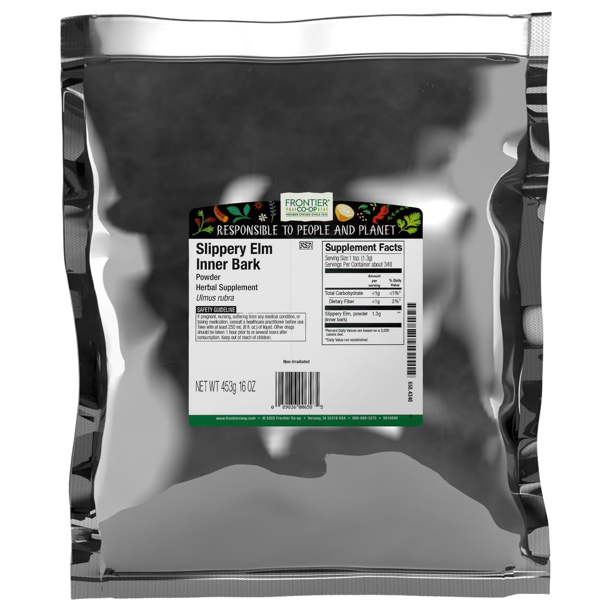 Frontier Co-op Ground Wildcrafted Slippery Elm Inner Bark 1lb