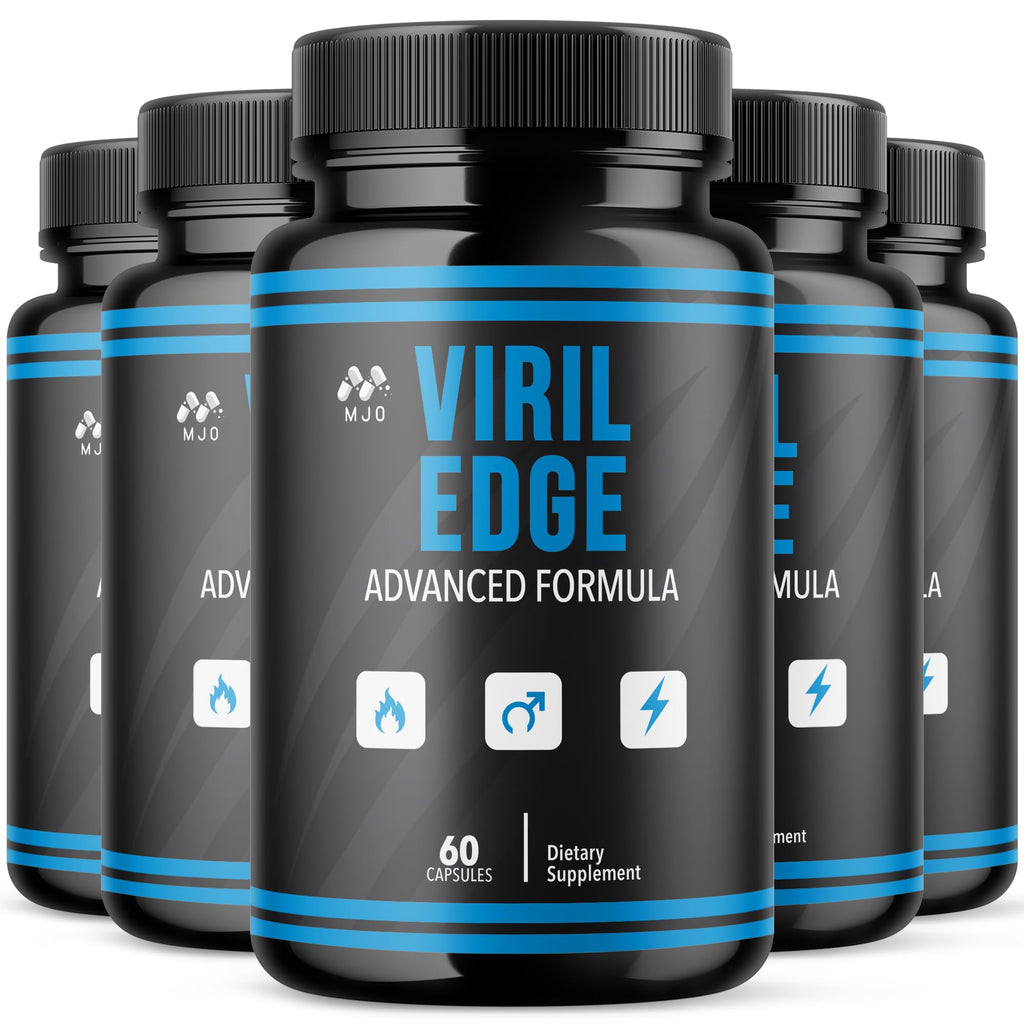 (5 Pack) Viril Edge Capsules, Official Viril Edge Pills for Men with All Natural Ingredients, Maximum Strength Supplement Premium Vitamins Supporting Optimal Wellness & Advanced Health (300 Capsules)