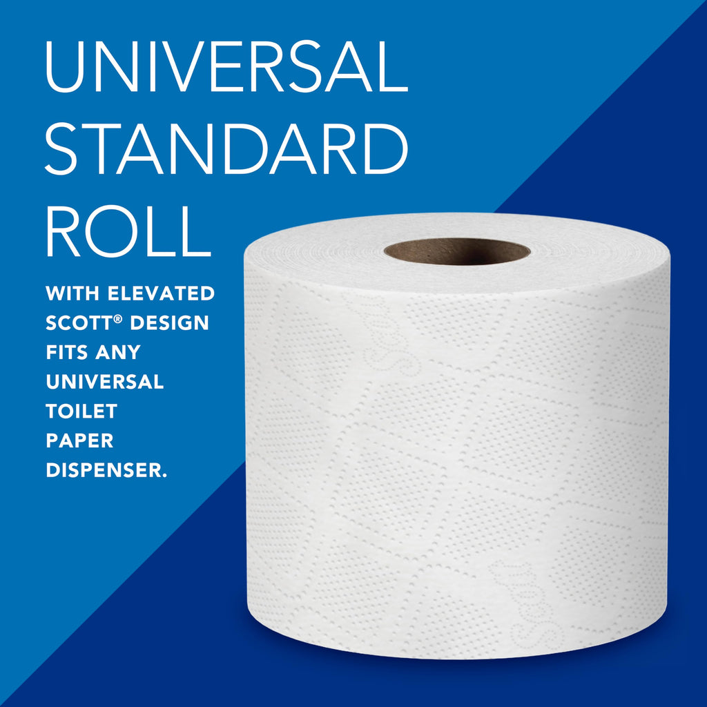 Scott Professional Standard Roll Toilet Paper, Bulk (13607), 2-Ply, Elevated Design, White, Individually Wrapped, Compact for Easy Storage (20 Rolls of 550 Sheets, 11,000 Sheet Total)