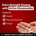 Herbtonics Korean Red Panax Ginseng 1500mg - Energy Supplement for Peak Performance, Focus & Vitality - High Potency Ginseng Root Extract - 120 Vegan Capsules